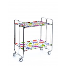 CARRITO DE TÉ 2 BANDEJAS DECO ARMAZÓN INOX