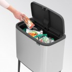 CUBO BO TOUCH BIN 36L 1 COMPARTIMENTO MATT STEEL