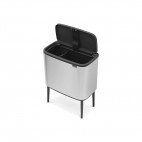 CUBO BO TOUCH BIN 11+23L 2 COMPARTIMENTOS MATT STEEL