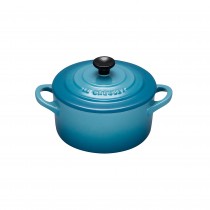 MINI COCOTTE REDONDA AZUL CARIBE LE CREUSET