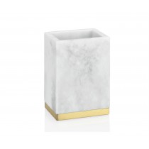 Portacepillos efecto mármol rectangular