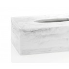Caja para pañuelos efecto mármol blanco
