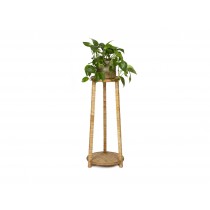 SOPORTE PLANTA RATÁN Y MADERA Ø31X73