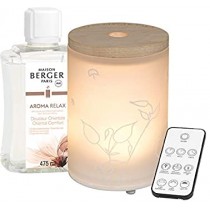 Lampe Berger Aroma Relax - Difusor eléctrico (Cristal, Satinado, 475 ml), Color Blanco