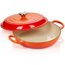 LE CREUSET CACEROLA BAJA INTERIOR BLANCO 26CM