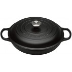 LE CREUSET CACEROLA BAJA INTERIOR NEGRO 30CM