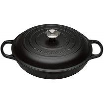 LE CREUSET CACEROLA BAJA INTERIOR NEGRO 30CM