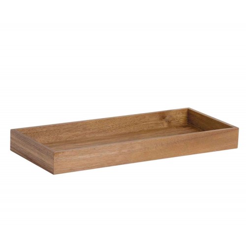 Bandeja rectangular de madera de acacia