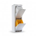 CUBO DE BASURA Y RECICLAJE LACADO, 2 CUBOS GRAN CAPACIDAD