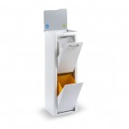 CUBO DE BASURA Y RECICLAJE LACADO, 2 CUBOS GRAN CAPACIDAD
