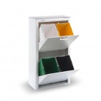 CUBO DE BASURA Y RECICLAJE LACADO, 4 CUBOS GRAN CAPACIDAD