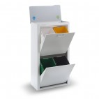 CUBO DE BASURA Y RECICLAJE LACADO, 4 CUBOS GRAN CAPACIDAD