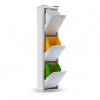 CUBO DE BASURA Y RECICLAJE LACADO, 3 CUBOS GRAN CAPACIDAD