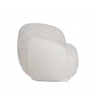 Butaca tapizada blanca