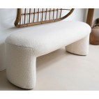 Banqueta blanca de pie de cama