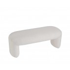Banqueta blanca de pie de cama