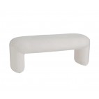 Banqueta blanca de pie de cama