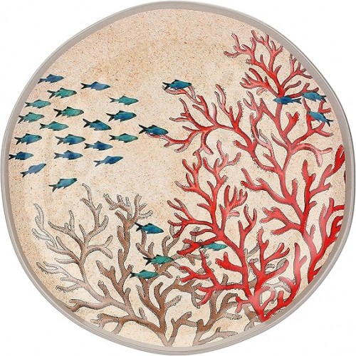 SET 2 PLATOS LLANOS MELAMINA SEALIFE
