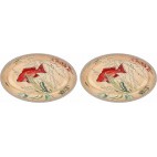 SET 2 PLATOS OVALADOS MELAMINA SEALIFE