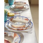 SET 2 PLATOS LLANOS OCEAN LIFE DE MELAMINA