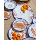 SET 2 PLATOS POSTRE OCEAN LIFE DE MELAMINA