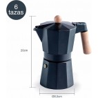 CAFETERA ITALIANA 6 TAZAS NEGRA