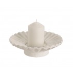 PORTAVELAS DECORATIVO DE CEMENTO BLANCO