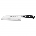 CUCHILLO SANTOKU FORJADO 180MM ARCOS SERIE RIVIERA CON ALVEOLOS