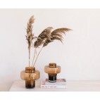 Jarrón de vidrio marrón Hope XL