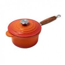 Cazo de hierro fundido con mango de madera 18cm