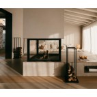 LEÑERO METAL NEGRO 33X33X115CM