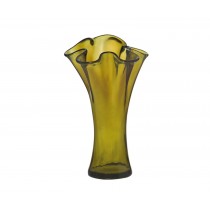 Jarrón de cristal verde Coral 30cm