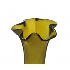 Jarrón de cristal verde Coral 30cm