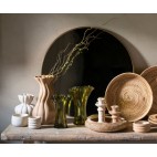 Jarrón de cristal verde Coral 30cm