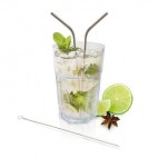 Pajitas cóctel de metal