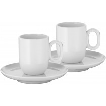 WMF Barista Juego de 2 tazas de café de 60 ml con platOs para espresso