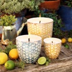 Vela Exterior citronela Azul 19 x 18cm