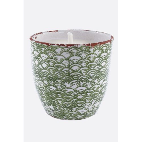 VELA DE EXTERIOR CITRONELA VERDE 19 X 18CM