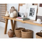 Jarrón de cerámica blanco rústico