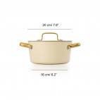 CACEROLA CER&Aacute;MICO SAMOA BEIGE 20 CM