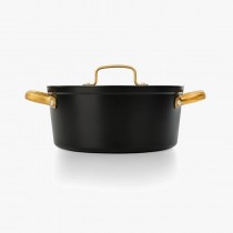 CACEROLA ANTIADHERENTE ICONIC NEGRO 24 CM
