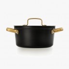 CACEROLA ANTIADHERENTE ICONIC NEGRO 20 CM